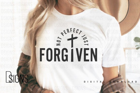 Christian Cross Forgiven Sublimation T-Shirt Designs