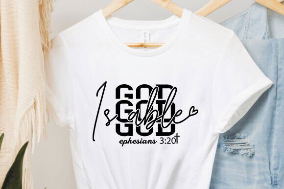 God is Able SVG, Christian SVG T-Shirt Designs