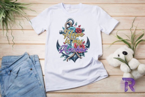 Hope is My Anchor Christian PNG for T-Shirt Designs