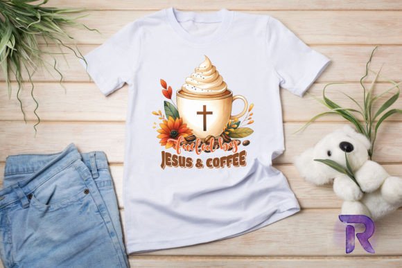 Jesus and Coffee Sublimation PNG for T-Shirt Designs