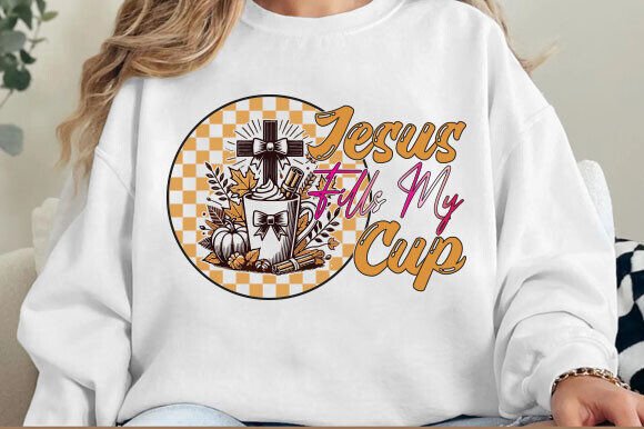 Jesus Fills My Cup PNG, Bible Vibes PNG Freebies