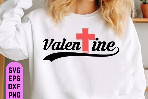 Valentines Cross SVG, Christian SVG PNG